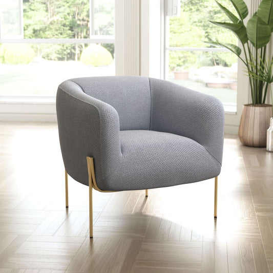 Elegant Arm Accent Chair Grey